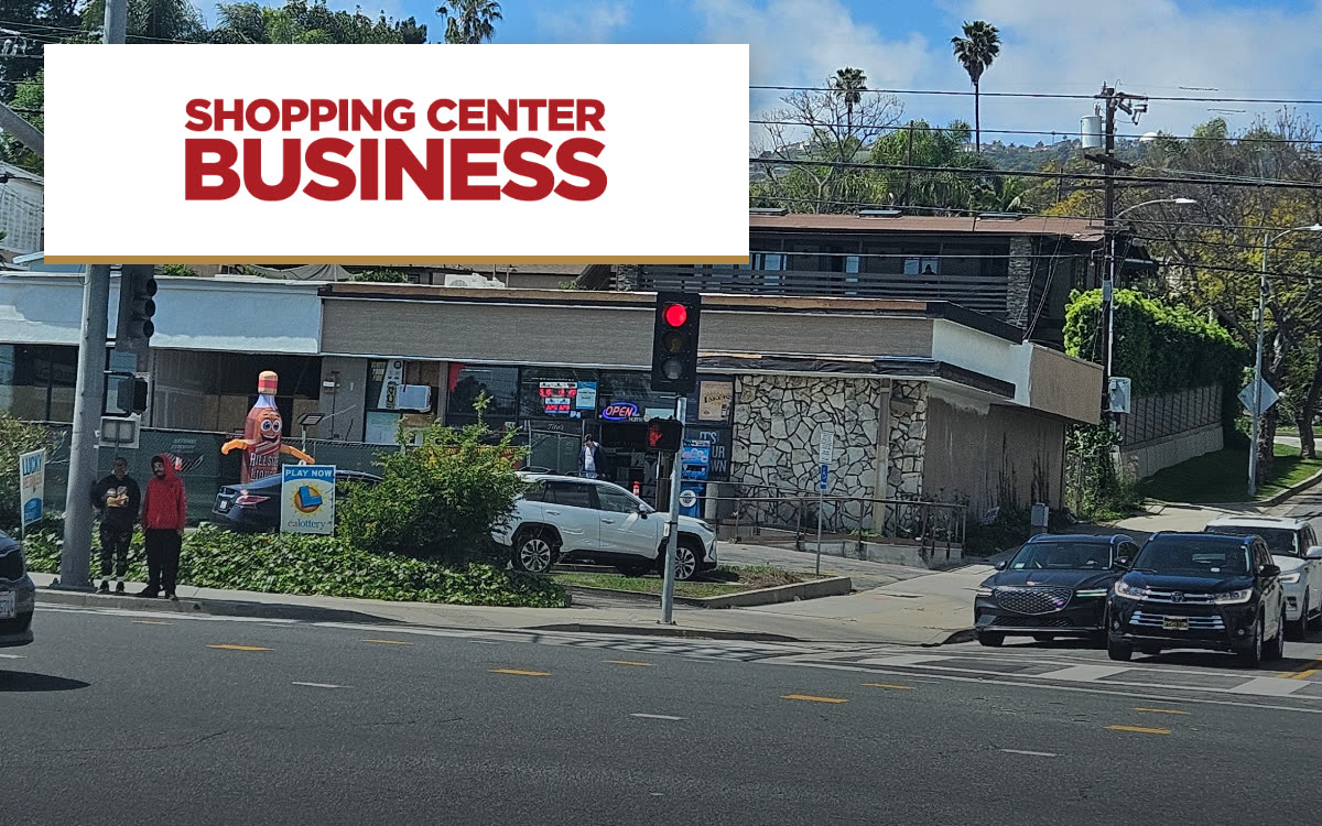 Shopping Center Business logo over Western Plaza, Rancho Palos Verdes, CA