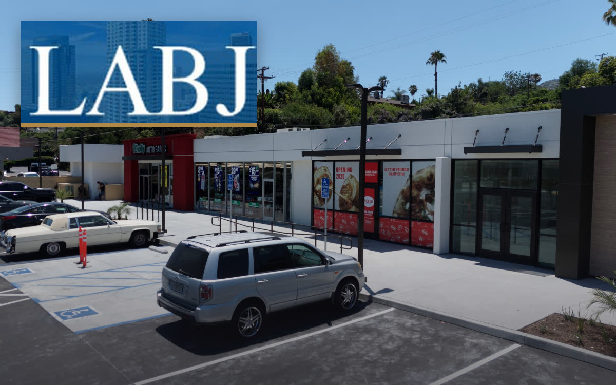 Los Angeles Business Journal logo over Western Plaza, Rancho Palos Verdes, CA